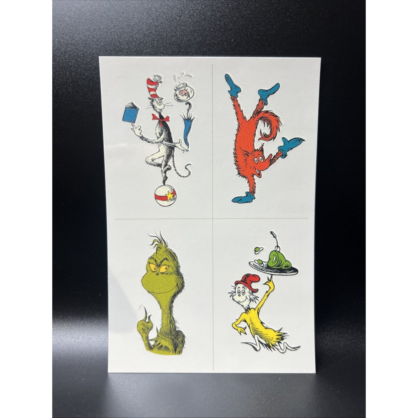 Christmas Dr Suess Temporary Tattoos 6 Sheets Grinch Cat In The Hat Party Pack