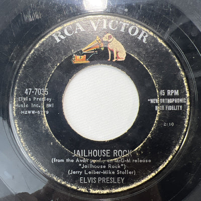 Elvis Presley Jailhouse Rock / Treat Me Nice RCA Victor 47-7035 1957 45 rpm Rare