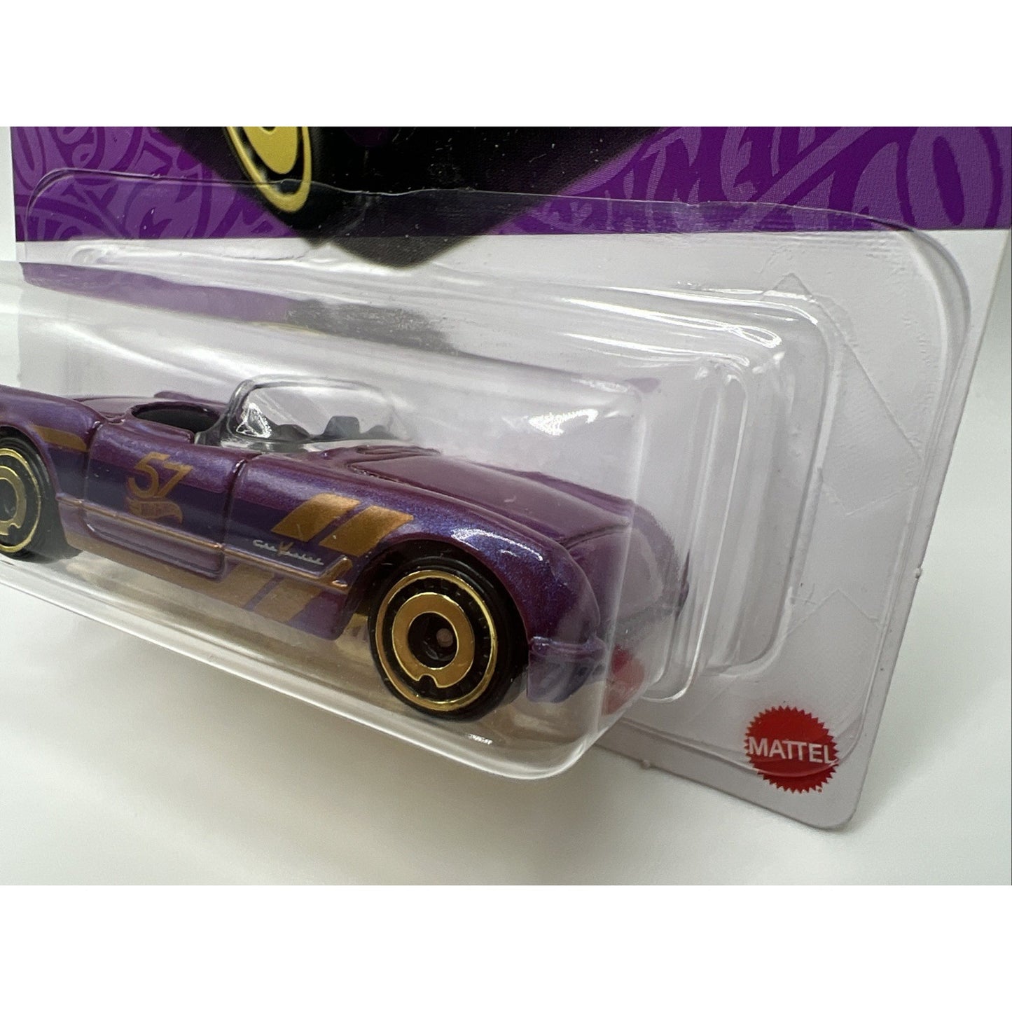 Hot Wheels '55 Corvette Purple #4 4/6 2025 Pearl Chrome 57th Anniversary Gold