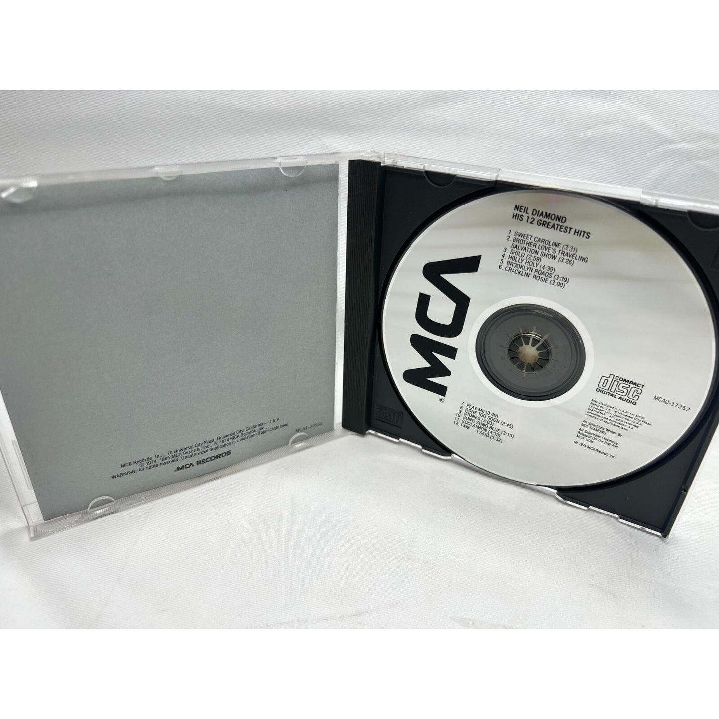 Neil Diamond-His 12 Greatest Hits Audio CD-ROM Tested Music Disc Used