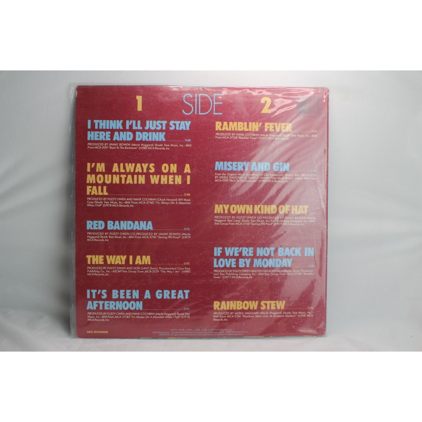 Merle Haggard Greatest Hits Vinyl Record Tested Classic Country Album Used