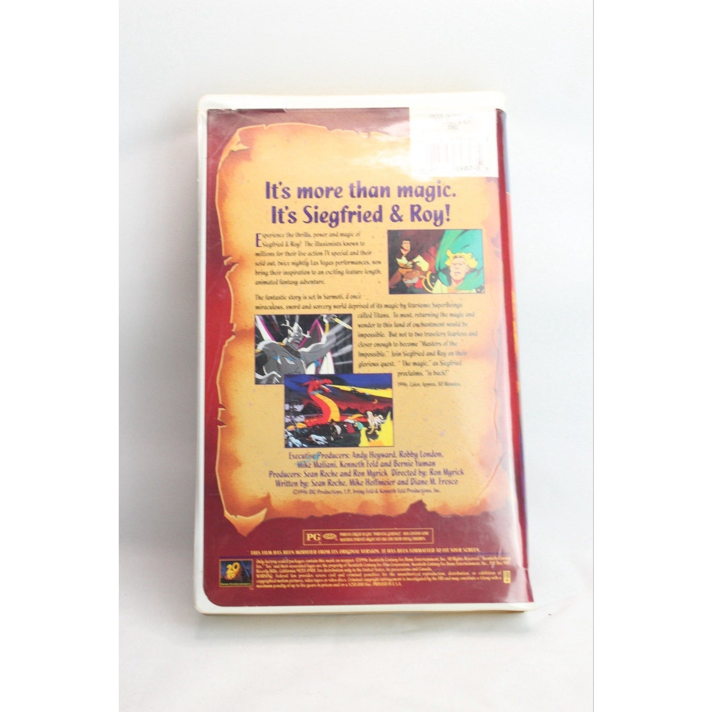 Siegfried & Roy - Masters of the Impossible (VHS, 1996) Used Tiger Cartoon