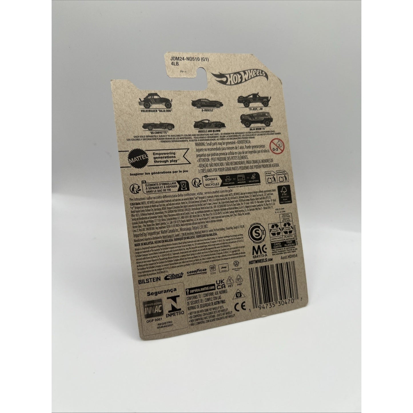 Hot Wheels 57th Anniversary Muscle And Blown #5 Purple Gold Race Car Model