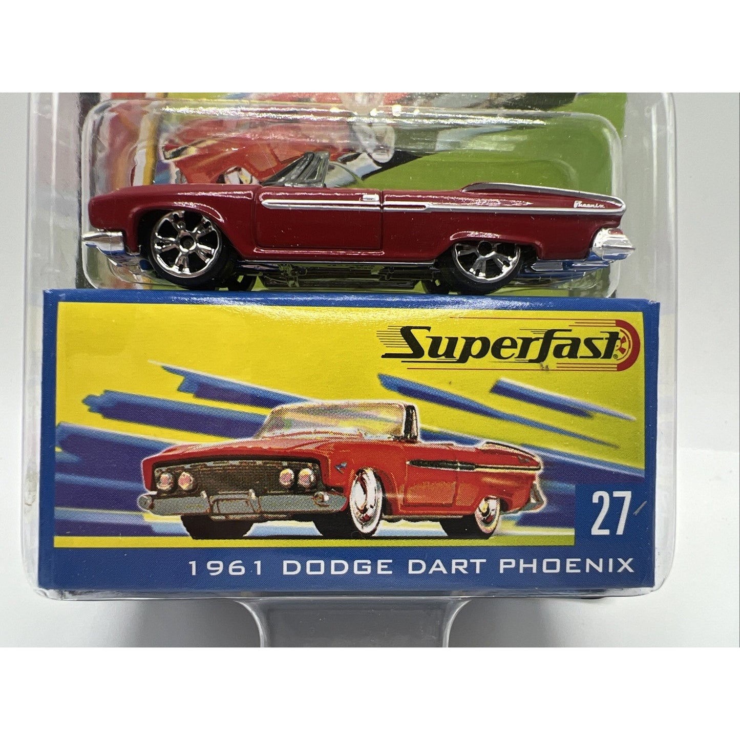 Matchbox Superfast 35th Anniversary #27 1961 Dodge Dart 1/64 Red Convertible