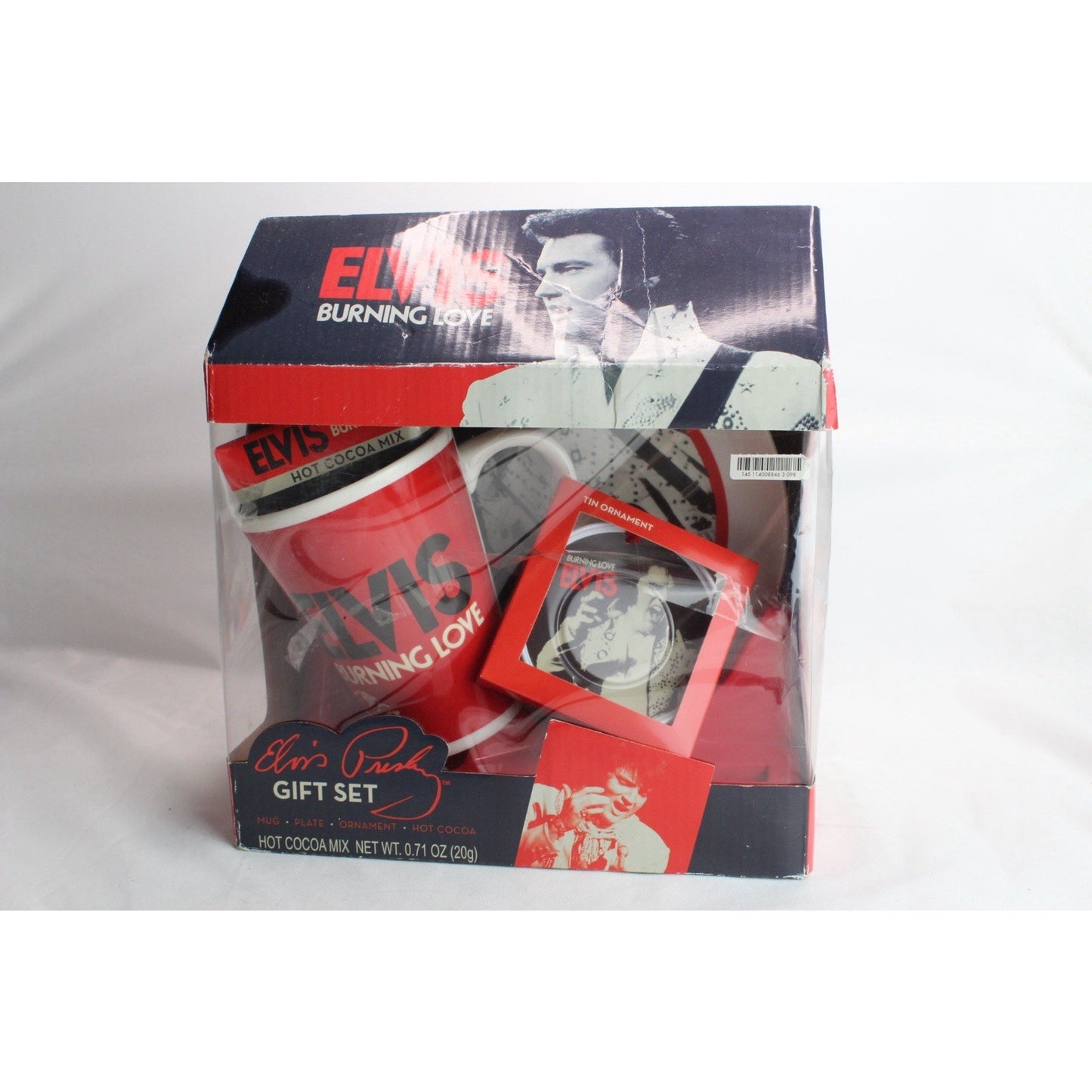 Elvis Presley "Burning Love" Mug Plate Ornament Cocoa Gift Set Coffee Cup New