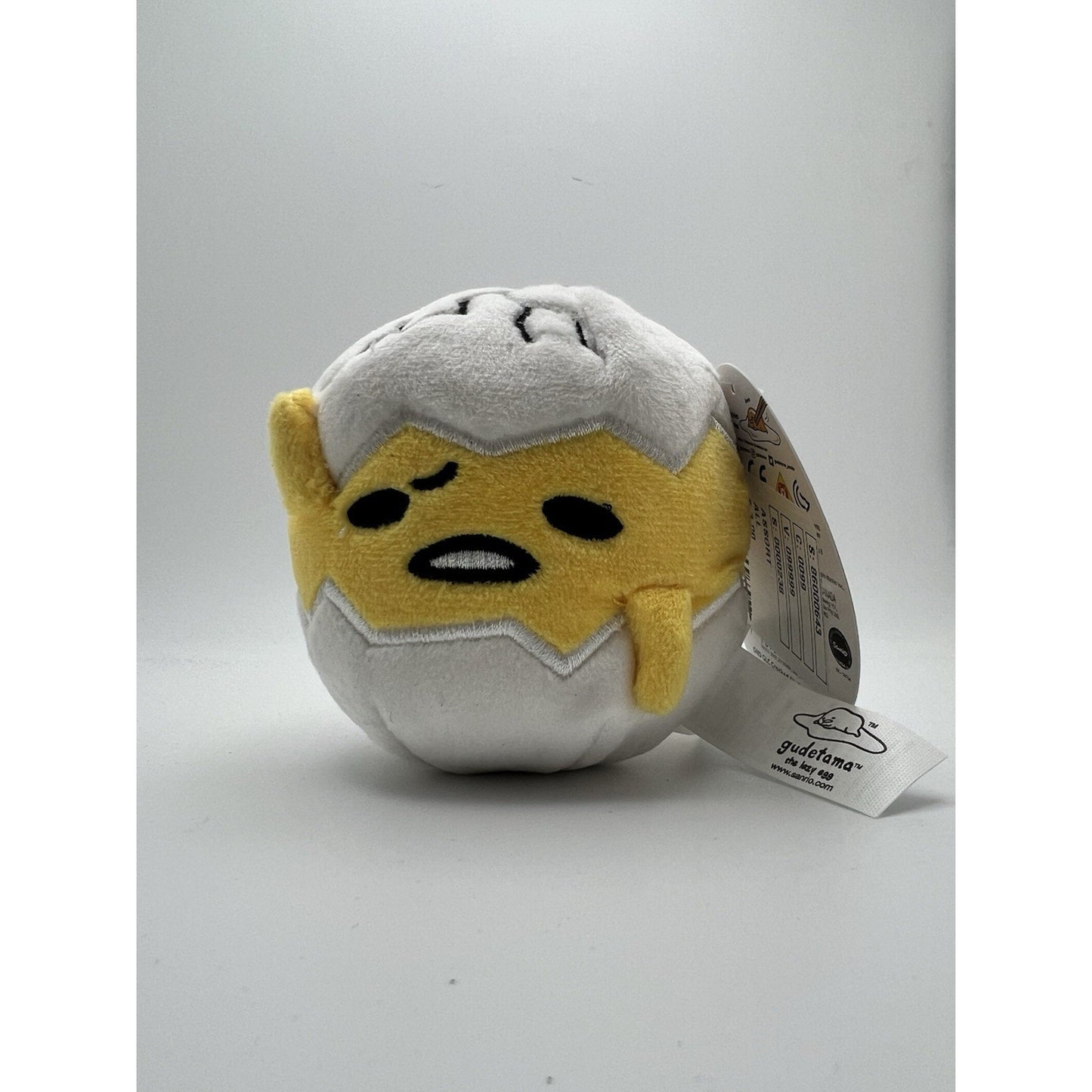 Gudetama The Lazy Egg Cracked Shell Egg Plush 3.5 Inch Rare Collectible New
