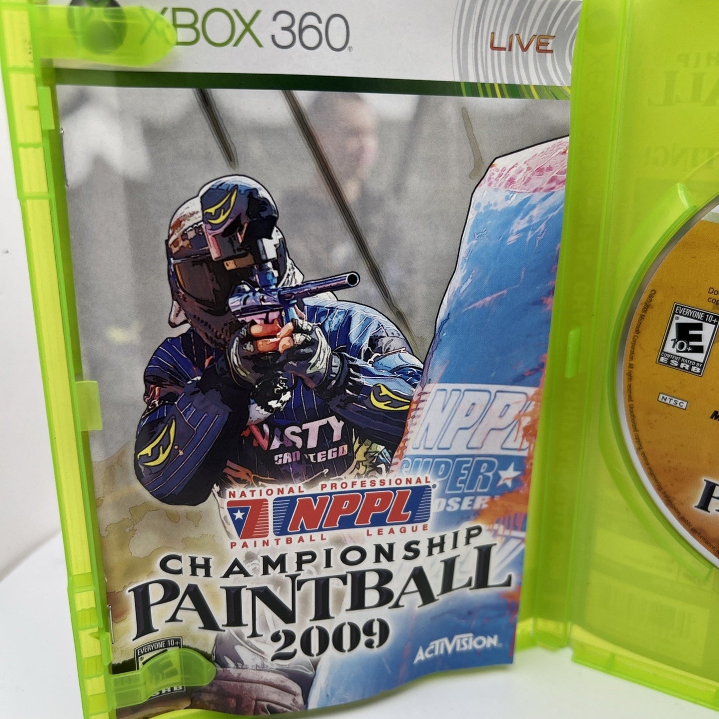 NPPL Championship Paintball 2009 Microsoft Xbox 360 2008 With Case And Manual
