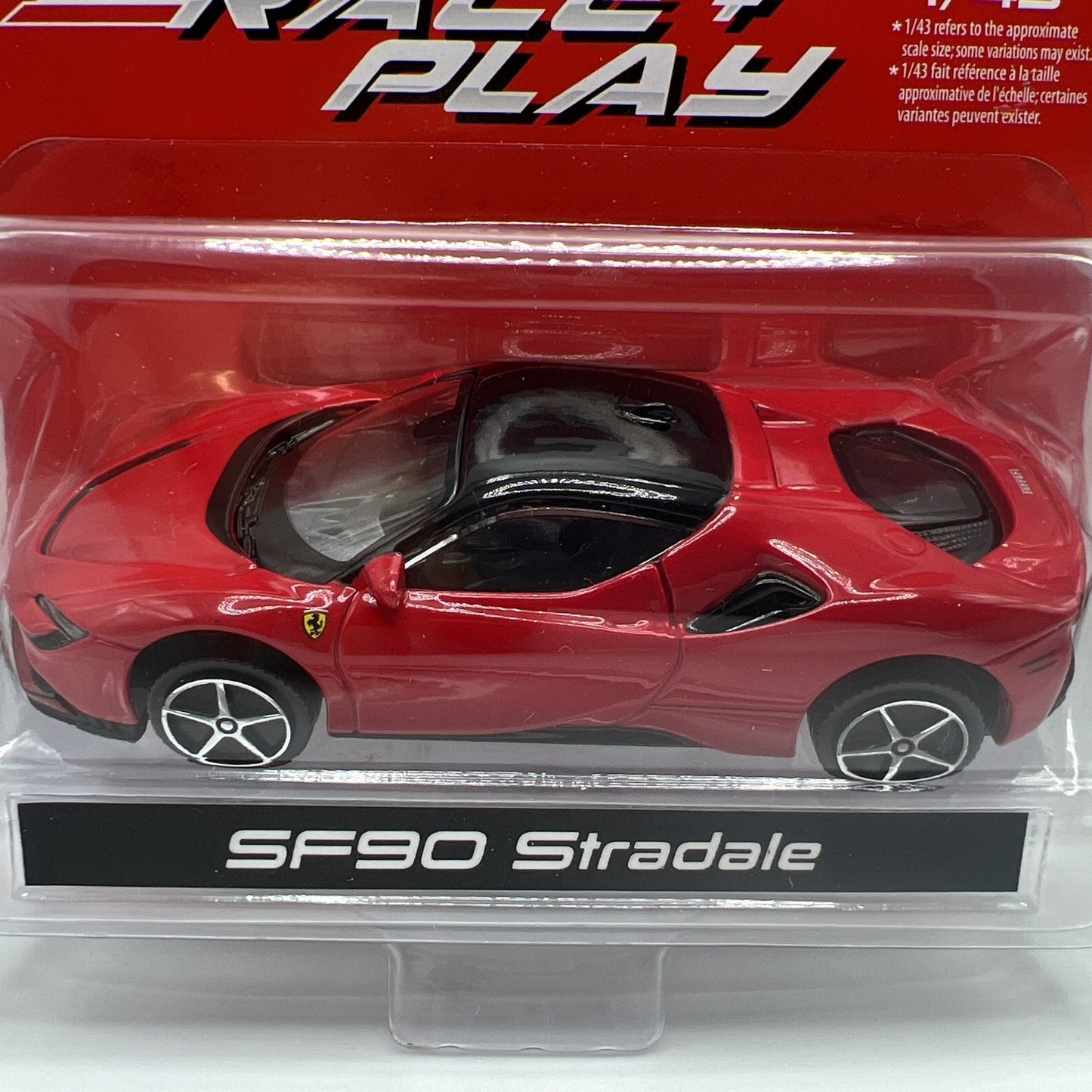 Burago Race And Play Sf90 Stradale Ferrari 1/43 Die Cast Toy Model Supercar Car