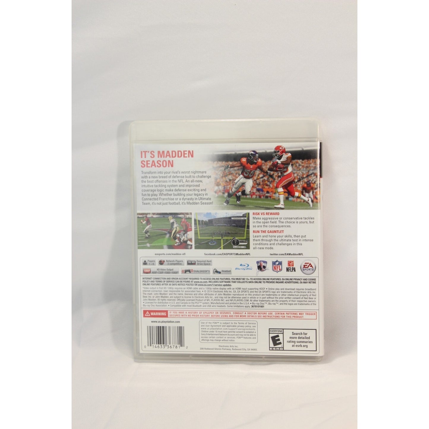 Madden NFL 15 PlayStation 3 PS3 Tested Video Game Used Football Sports Game