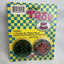Trov 1 Trouncer And 5 Playing Pieces Pogs Vintage 1994 Game Green T Paw Prism
