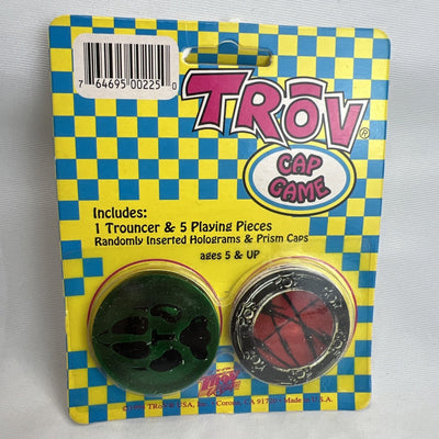 Trov 1 Trouncer And 5 Playing Pieces Pogs Vintage 1994 Game Green T Paw Prism