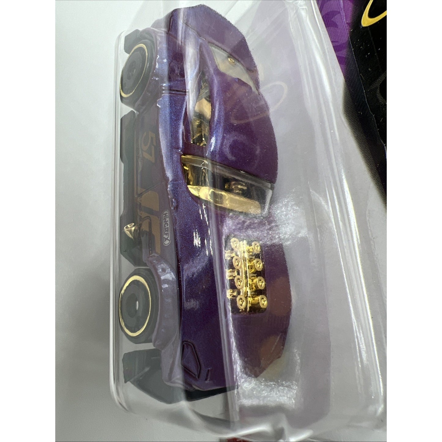 Hot Wheels 57th Anniversary Muscle And Blown #5 Purple Gold Race Car Model