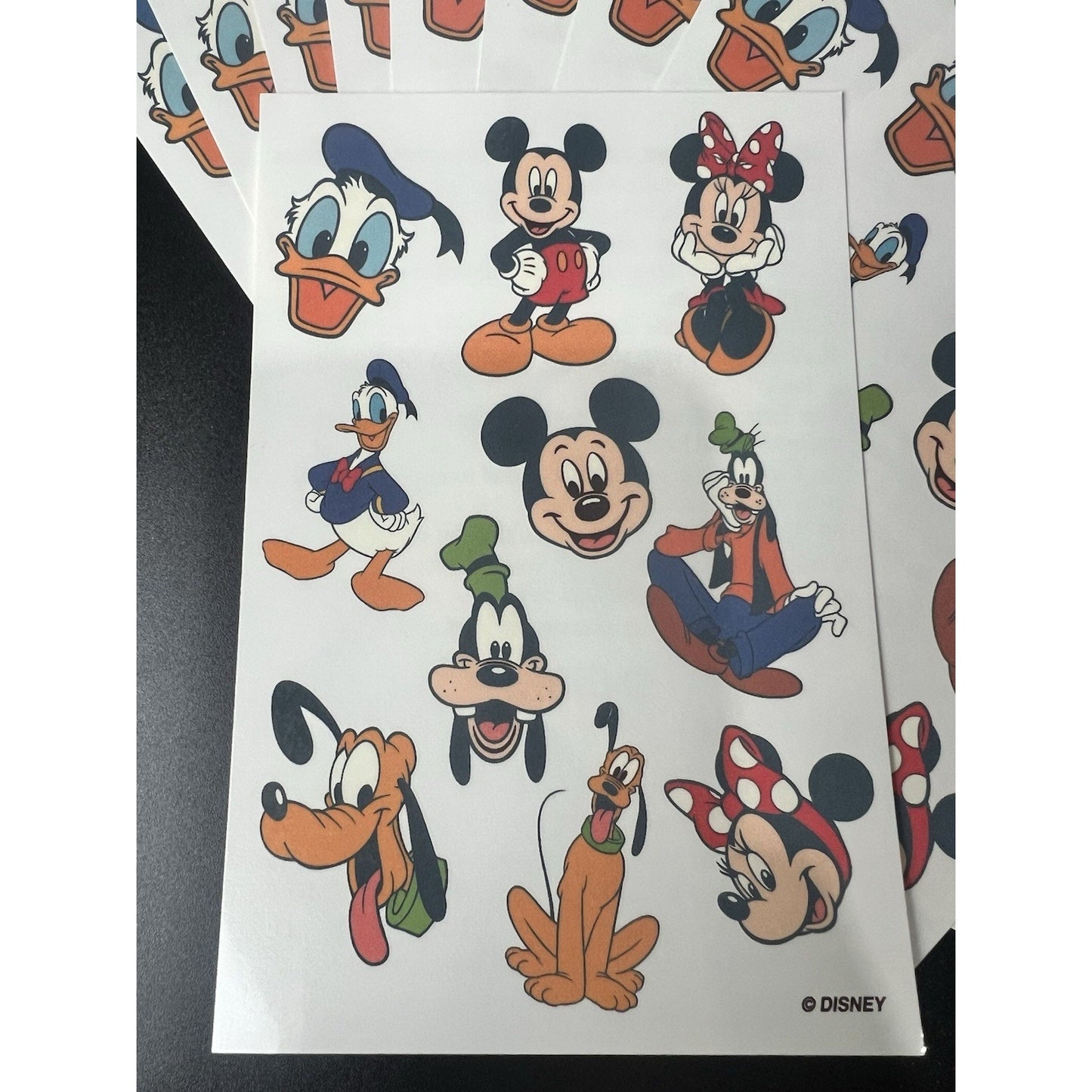 Disney 100 Ct Temporary Tattoos 10 Sheets Mickey Mouse Minnie Goofy Donald Pluto