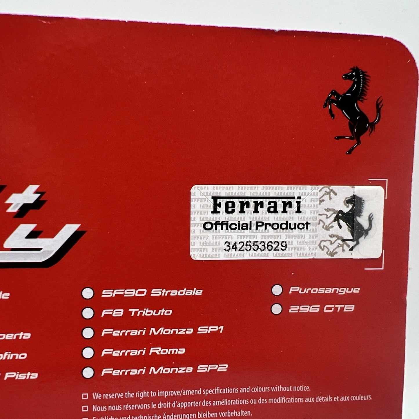 Burago Race And Play Sf90 Stradale Ferrari 1/43 Die Cast Toy Model Supercar Car