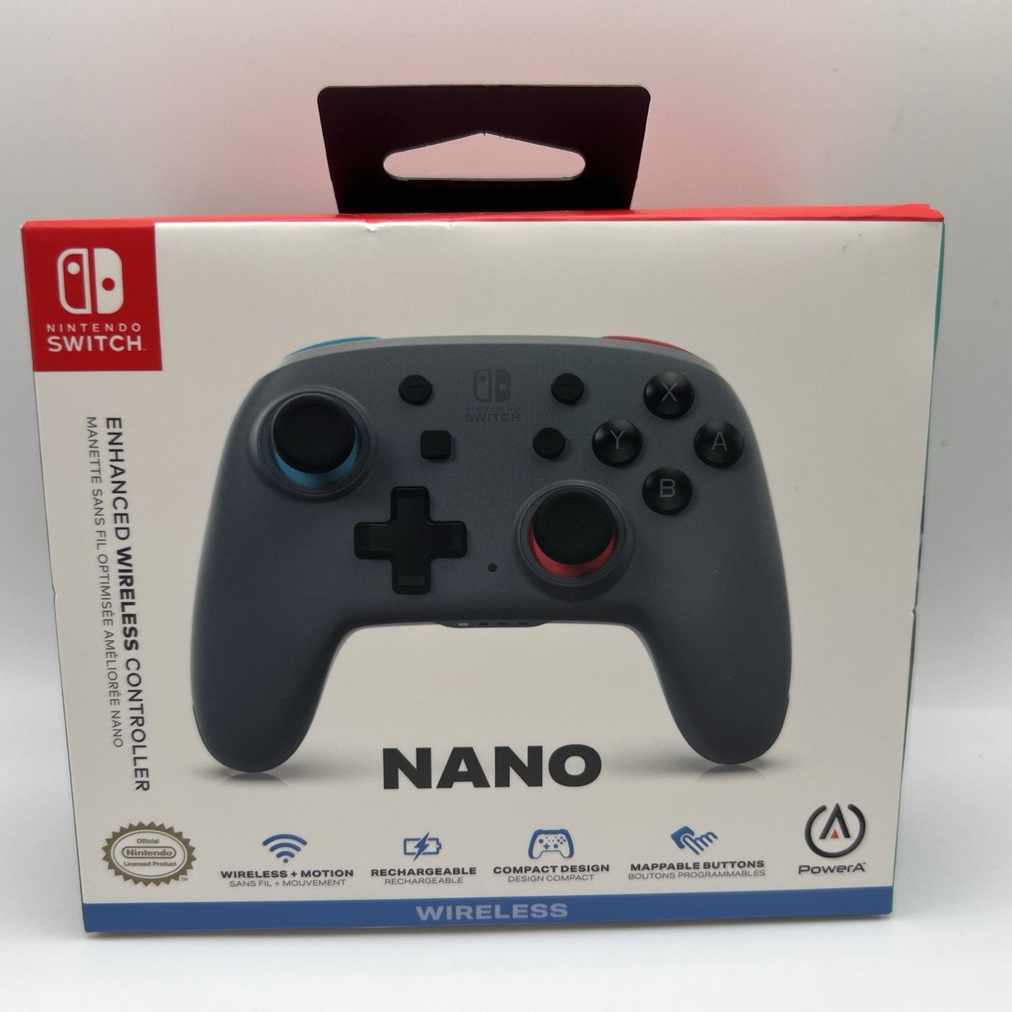 PowerA Enhanced Nano Wireless Controller for Nintendo Switch Black Gray Sealed