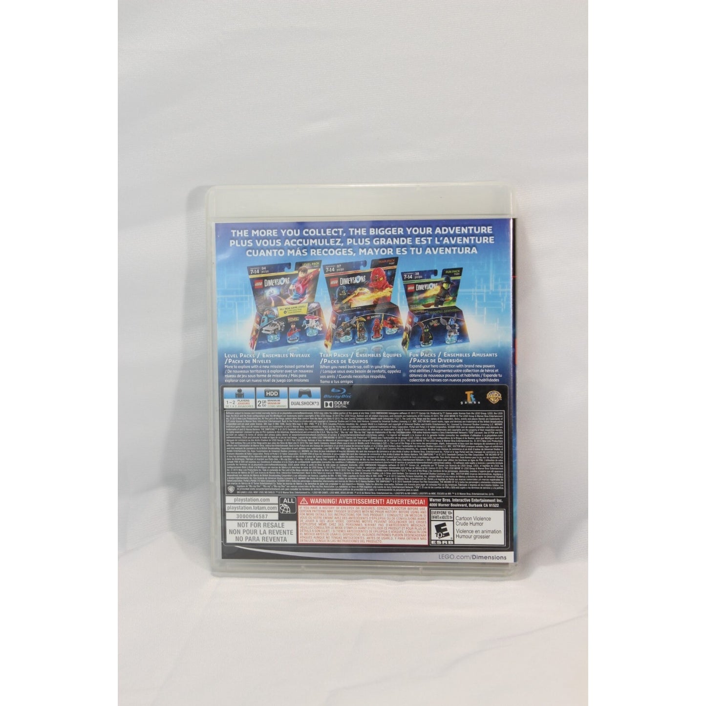 LEGO Dimensions PlayStation 3 PS3 Tested Video Game Used Adventure Family Game