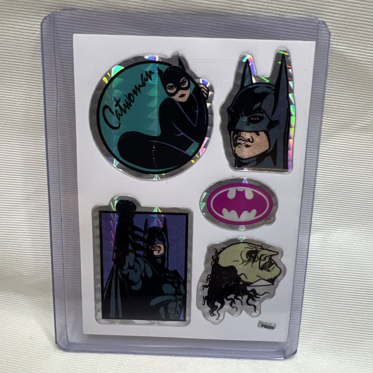 1990's DC Comics Batman Vending Machine Die-cut Prism Sticker Car Woman Penguin