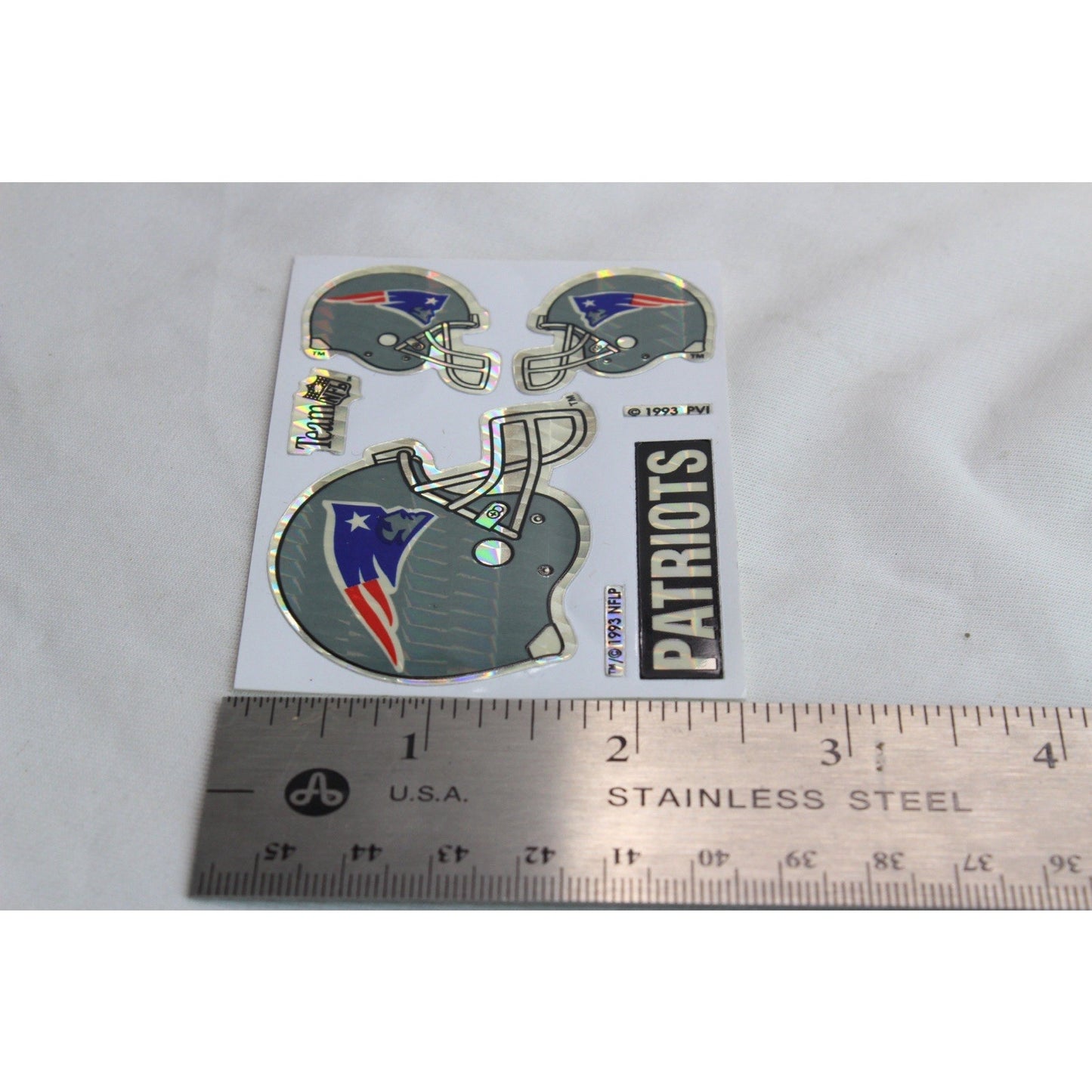 Vintage Prism Sticker 1993 NFL Vending Machine New England Patriots Football