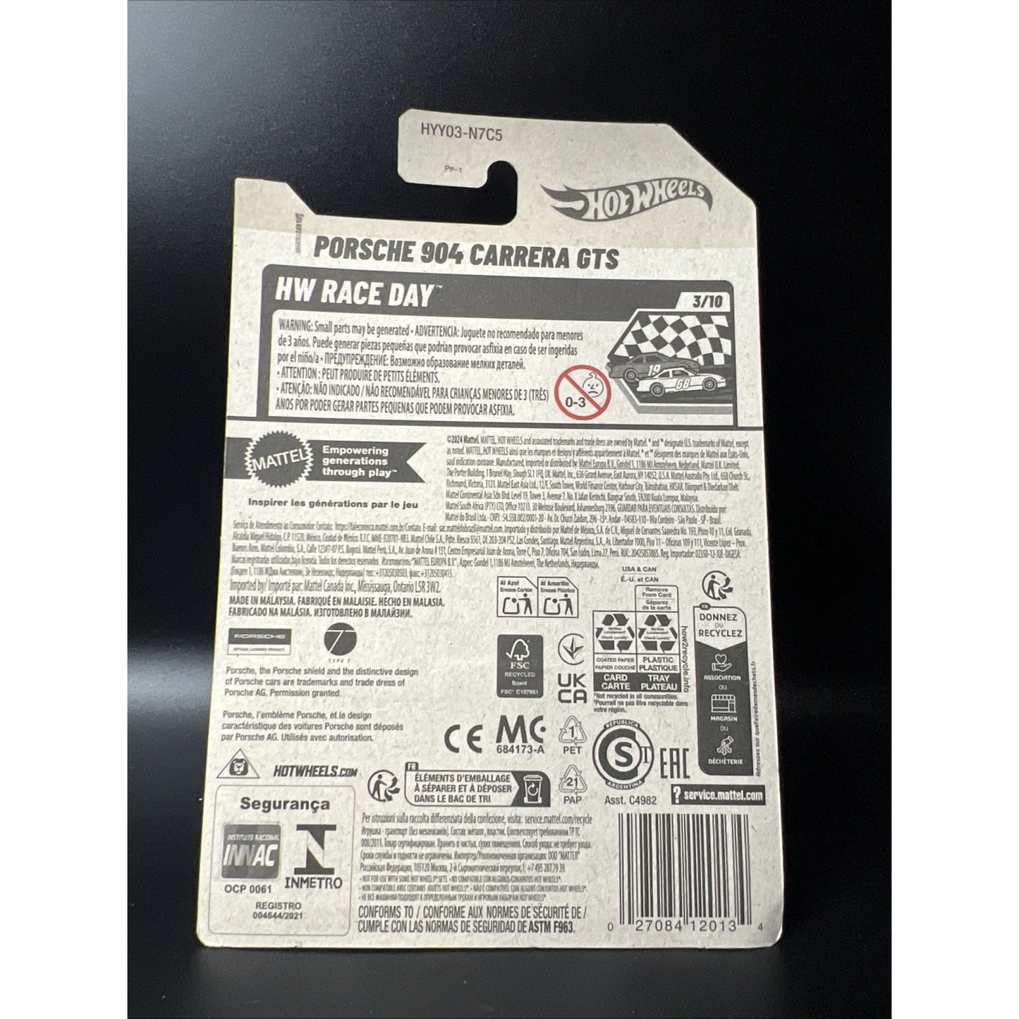 Hot Wheels 2025 Mainline HW Race Day Porsche 904 Carrera GTS Black #100 New