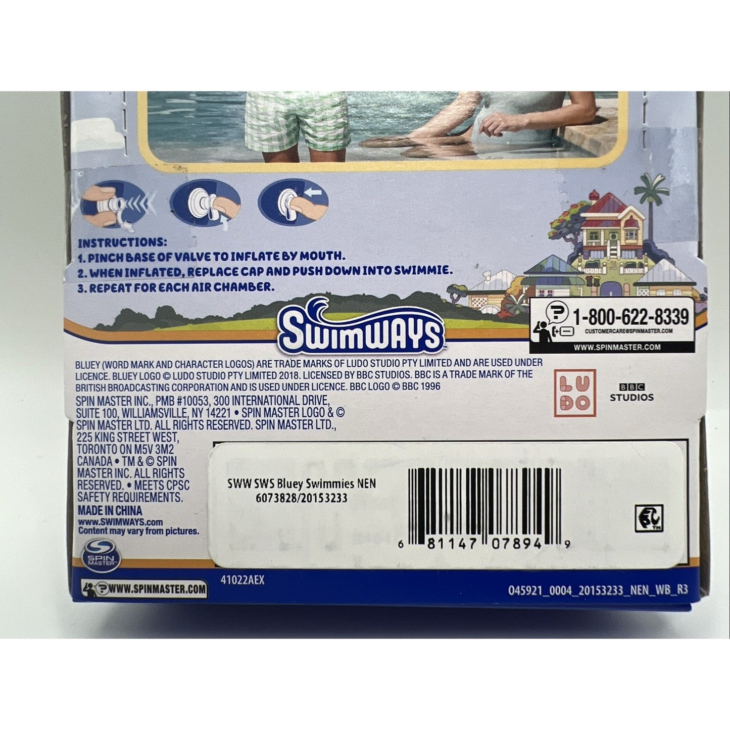 SwimWays Bluey Swimmies Arm Floaties Kids Age 3-5 Pool Swim Help Float Brand New