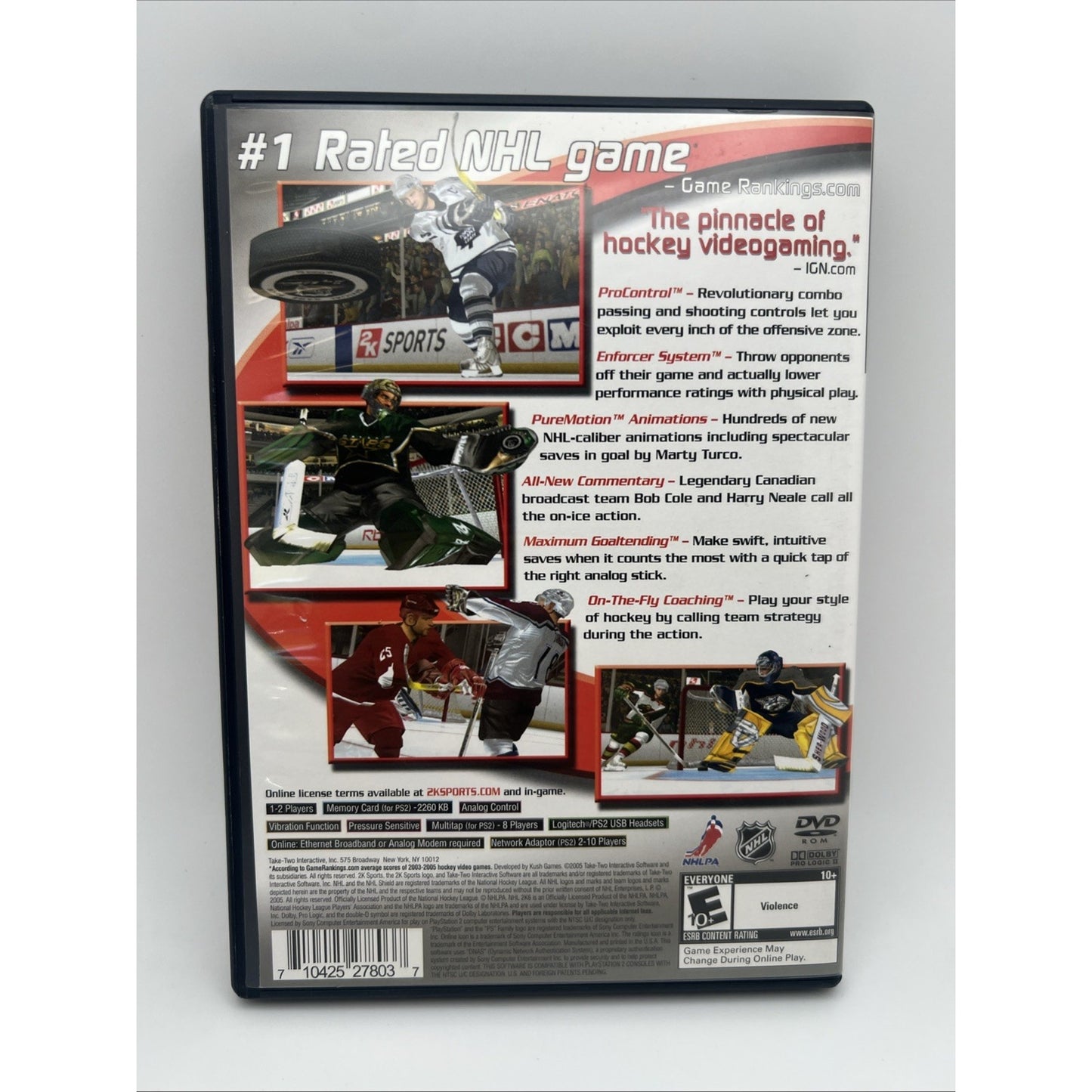 NHL 2K6 Hockey Playstation 2 Video Game PS2 Used Complete With Case And Manual