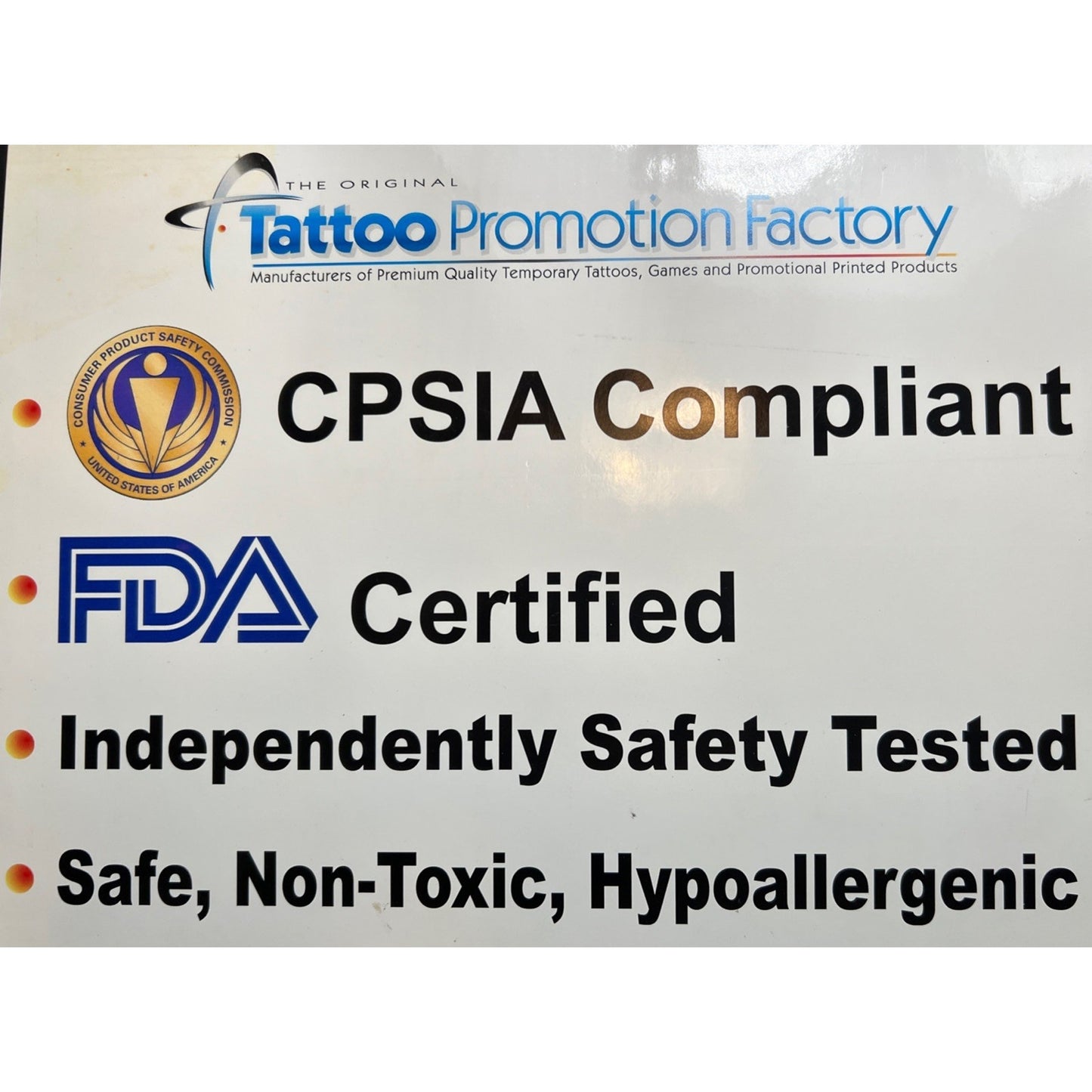 NFL New England Patriots 10 Pack Temporary Tattoos Face & Body Football Tattoo