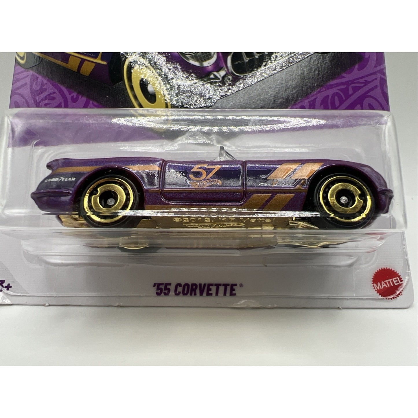 Hot Wheels '55 Corvette Purple #4 4/6 2025 Pearl Chrome 57th Anniversary Gold