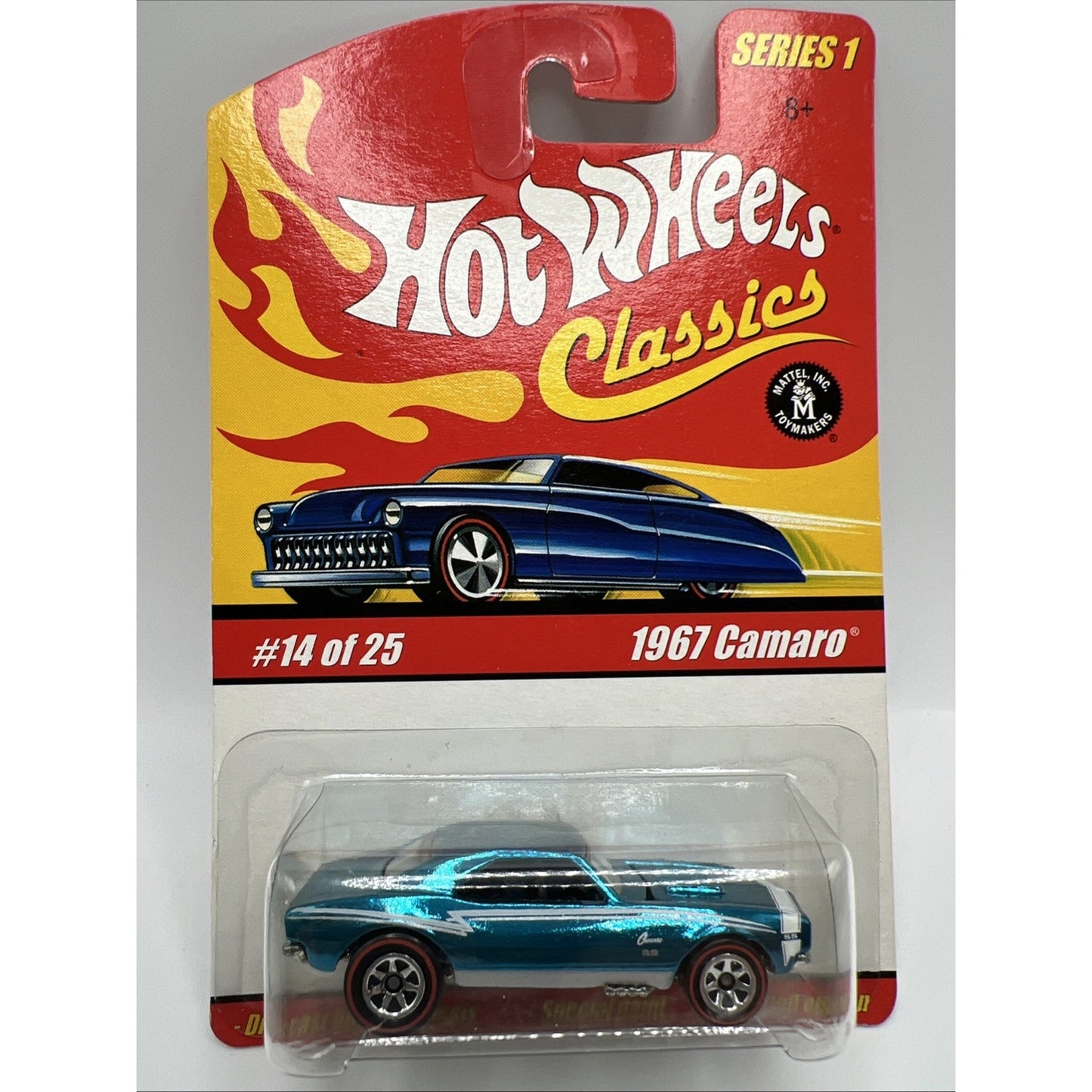 2005 Hot Wheels Classics Series 1 ’67 Camaro #14/25 Spectraflame Blue Redline