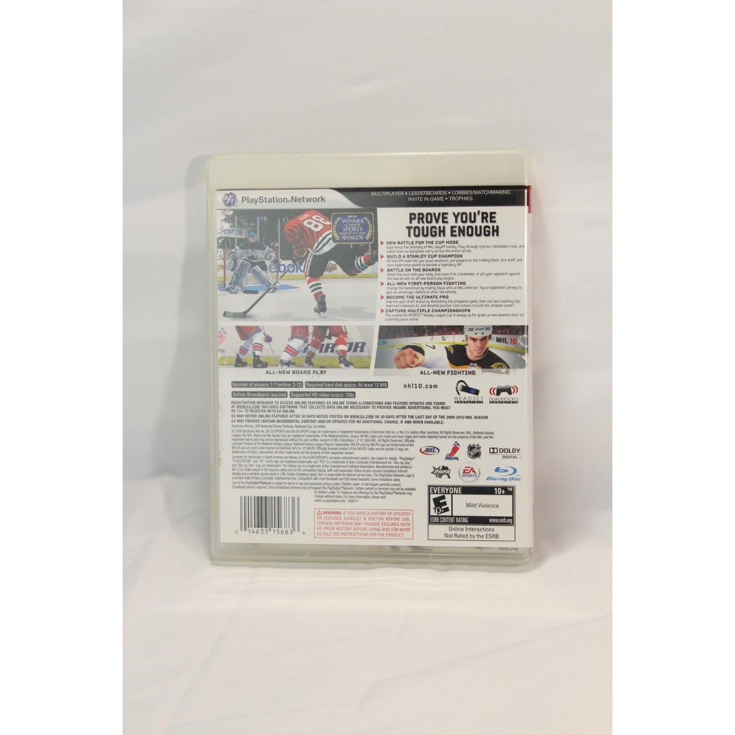 EA Sports NHL 10 PlayStation 3 PS3 Tested Video Game Used Hockey Sports Game