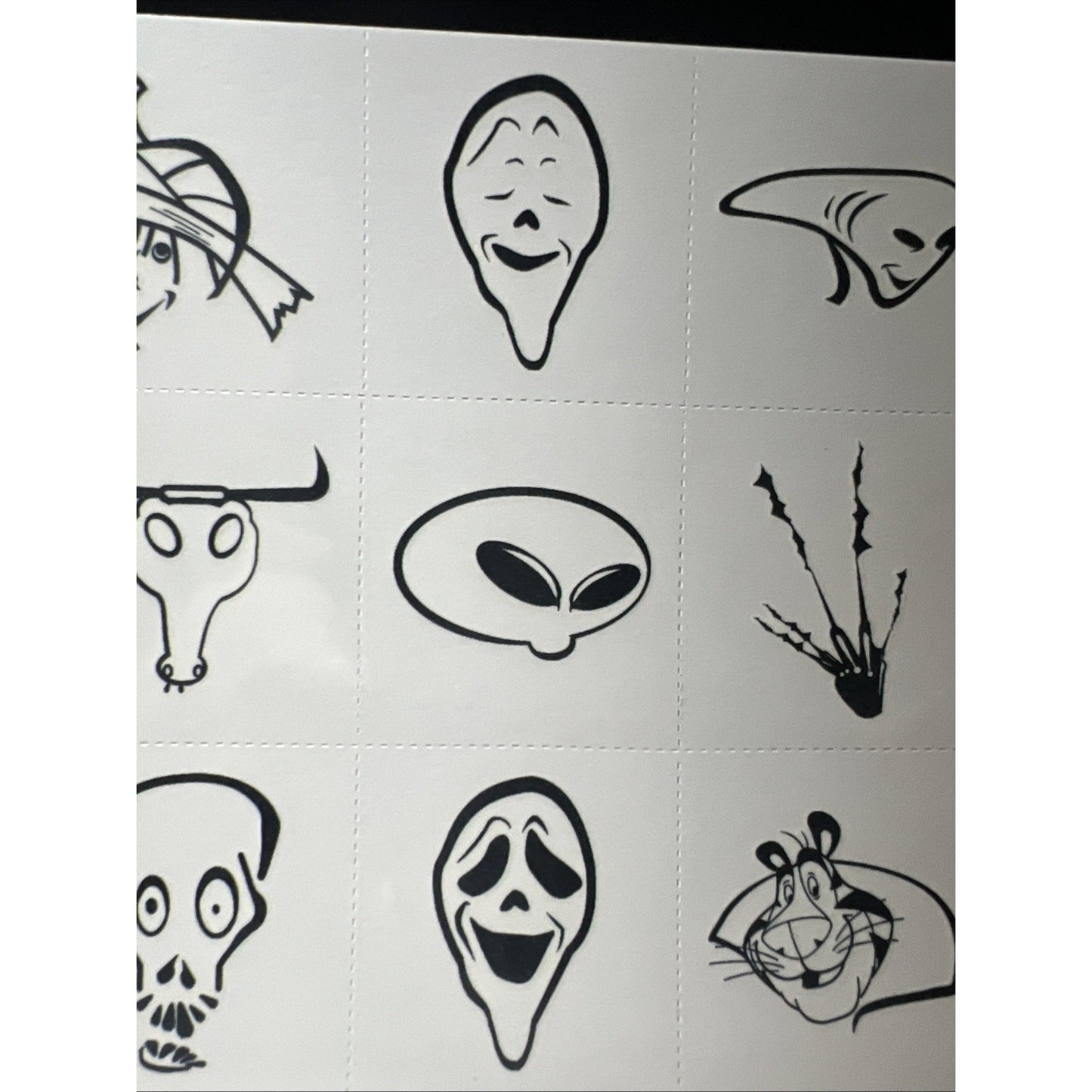 Rare Vintage Kellogg Cereal Temporary Tattoos Halloween Theme Tattoo 6 Pack