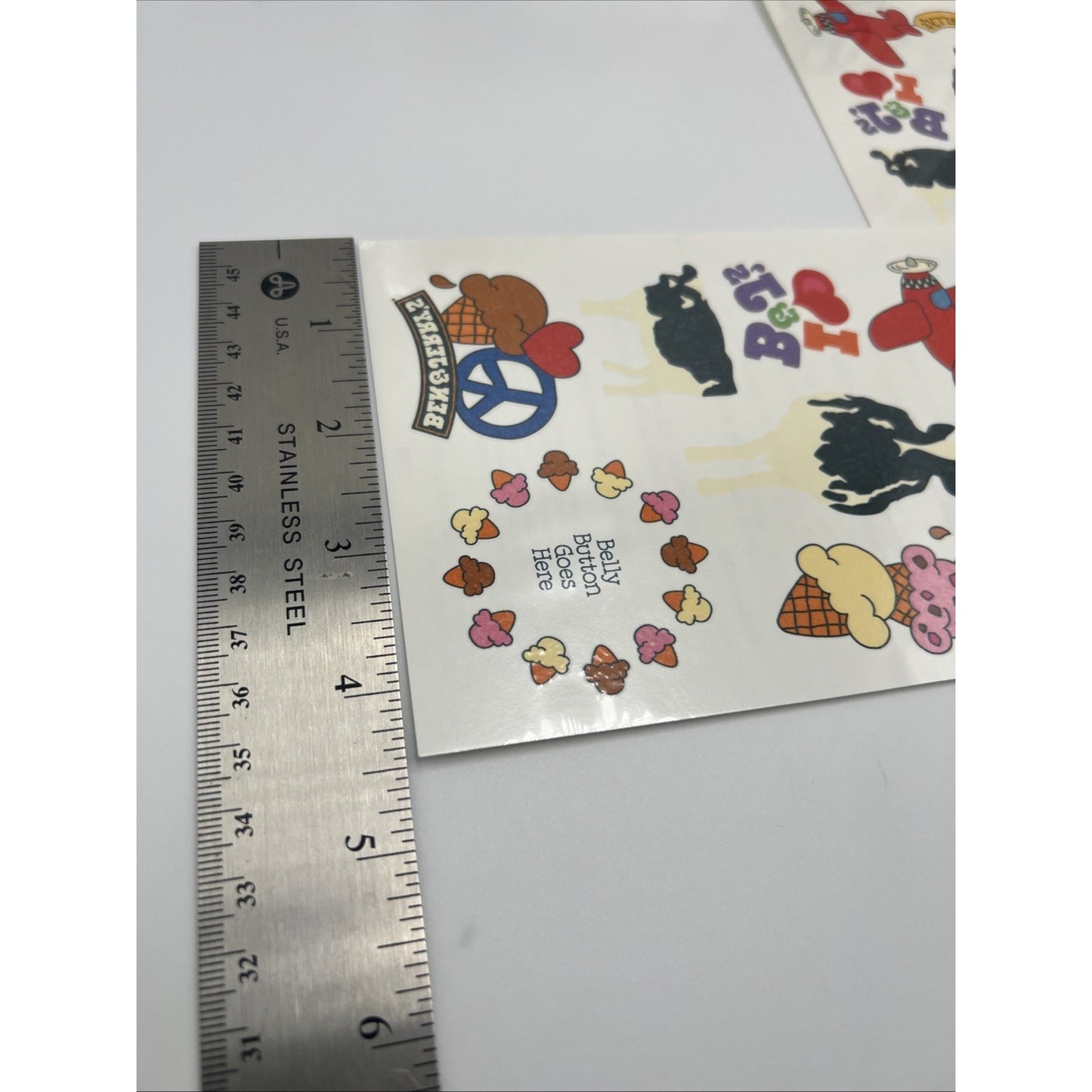 2007 Ben & Jerry's Ice Cream Milk Temporary Tattoos Vintage Cow Tattoo 6 Pages