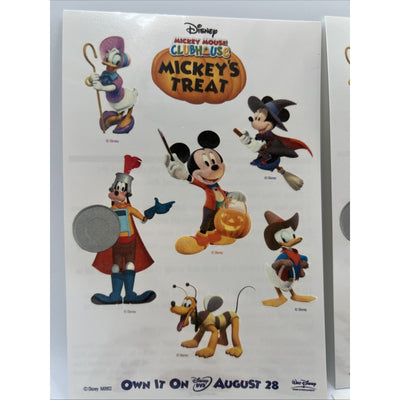 Disney Mickey Mouse Club House Treat Halloween DVD Temporary Tattoos Rare 6 Ct