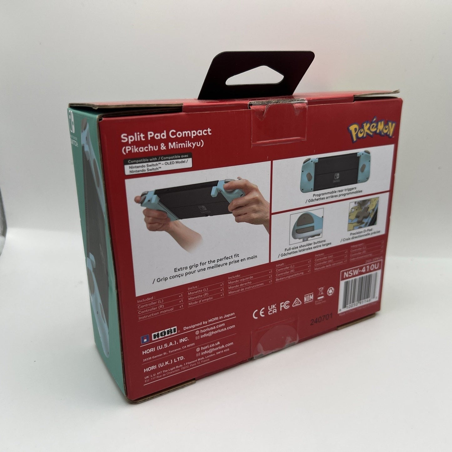 Hori Split Pad Compact Pokemon Pikachu & Mimikyu Nintendo Switch Brand New