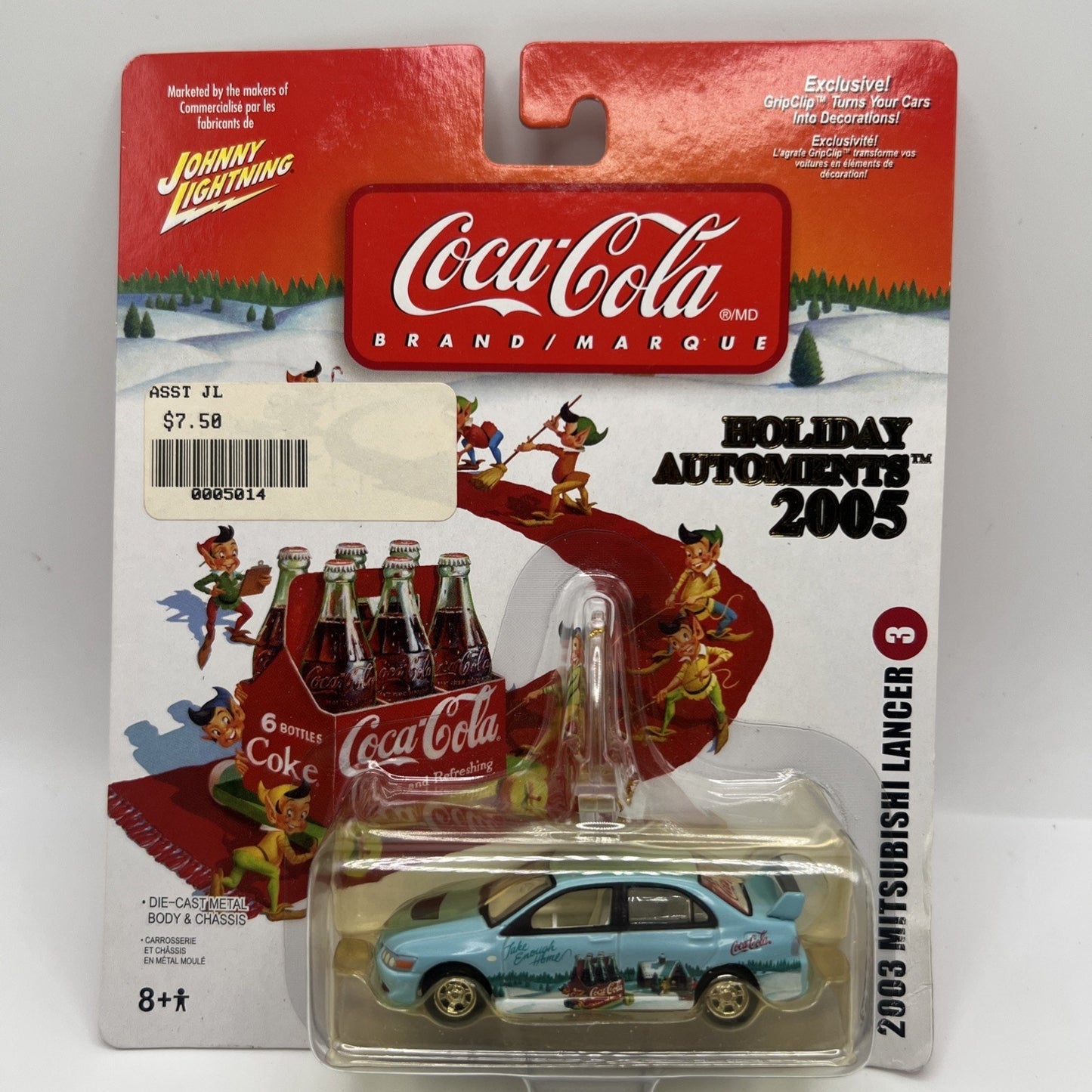 Johnny Lightning Coca Cola 2003 Mitsubishi Lancer Holiday Exclusive 2005 Rare
