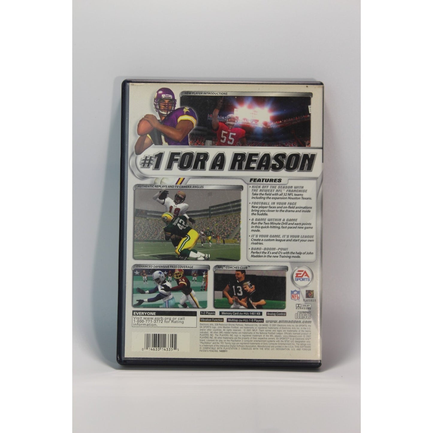 Madden NFL 2002 PlayStation 2 PS2 Tested Video Game Used Football Sports Game