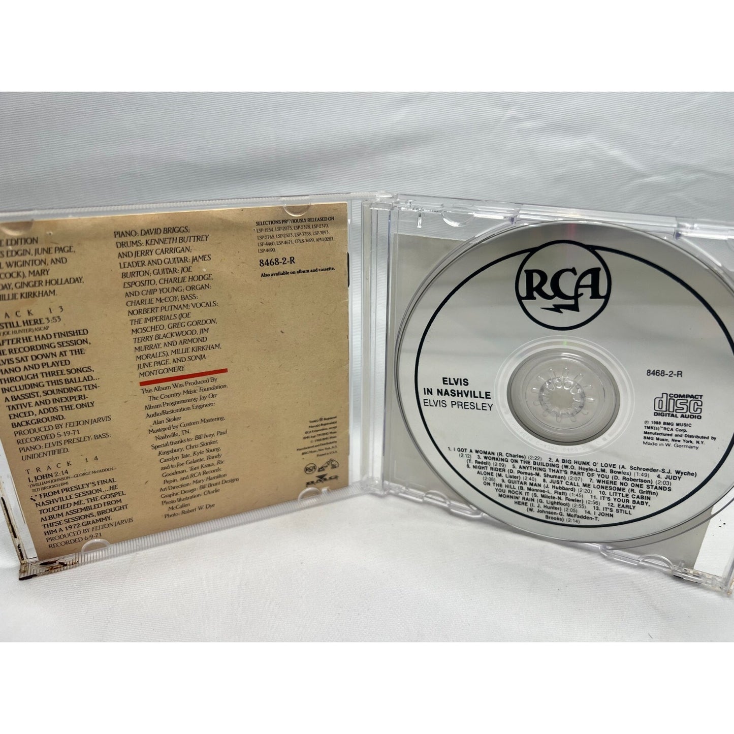 Elvis Presley Elvis In Nashville 1956–1971 Audio CD-ROM 1988 Used