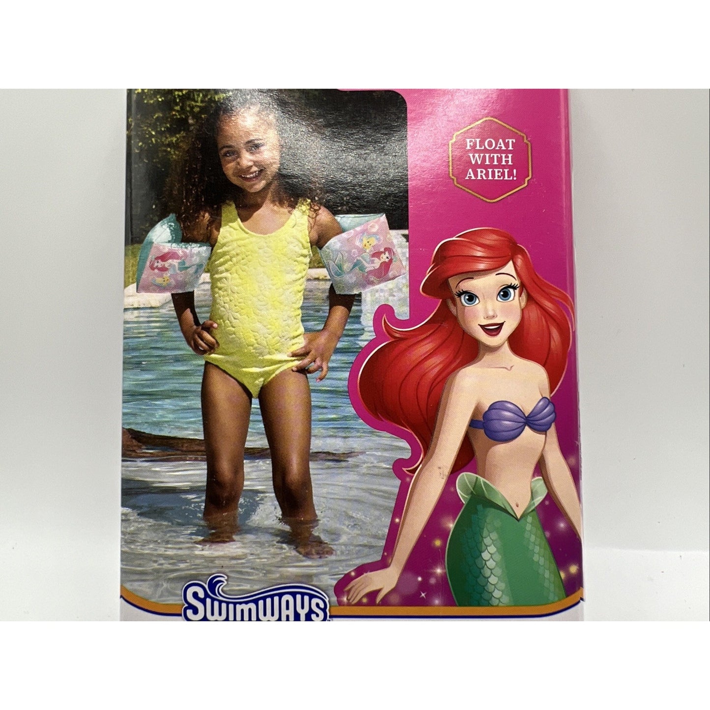 SwimWays Disney Princess Ariel Swimmies Arm Floaties for Kids 3-5 Pool Swim Help