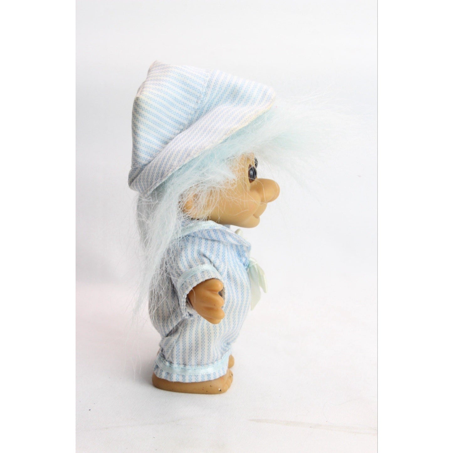 Russ #18455 “Springtime Boy” White Hair Troll Doll With Pinstripe Sailor Suit PJ