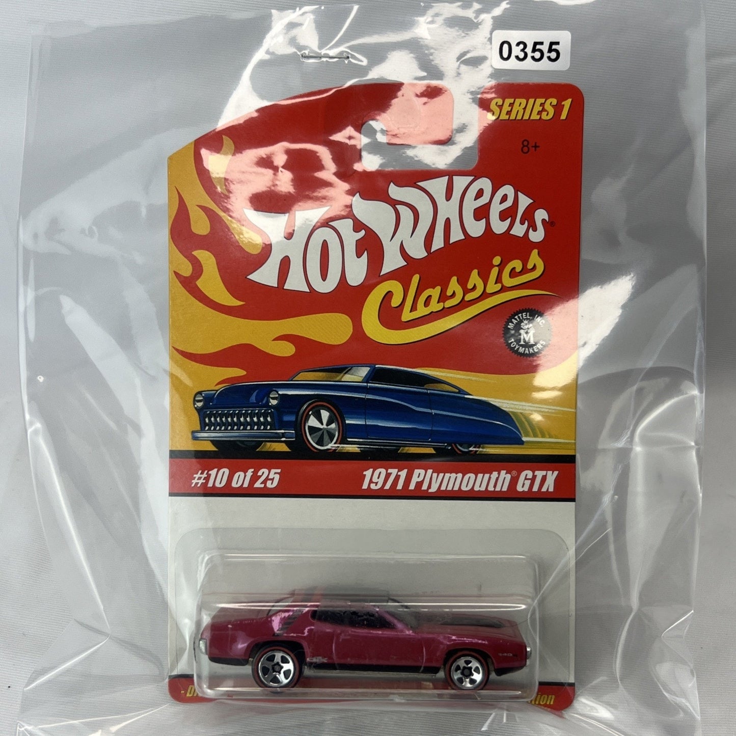 Hot Wheels Classics Series 1 - 1971 Plymouth GTX Dark Pink Die Cast Car