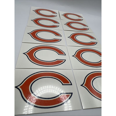 NFL Chicago Bears Temporary Tattoo Pack Of 10 Face Body Tattoos Football