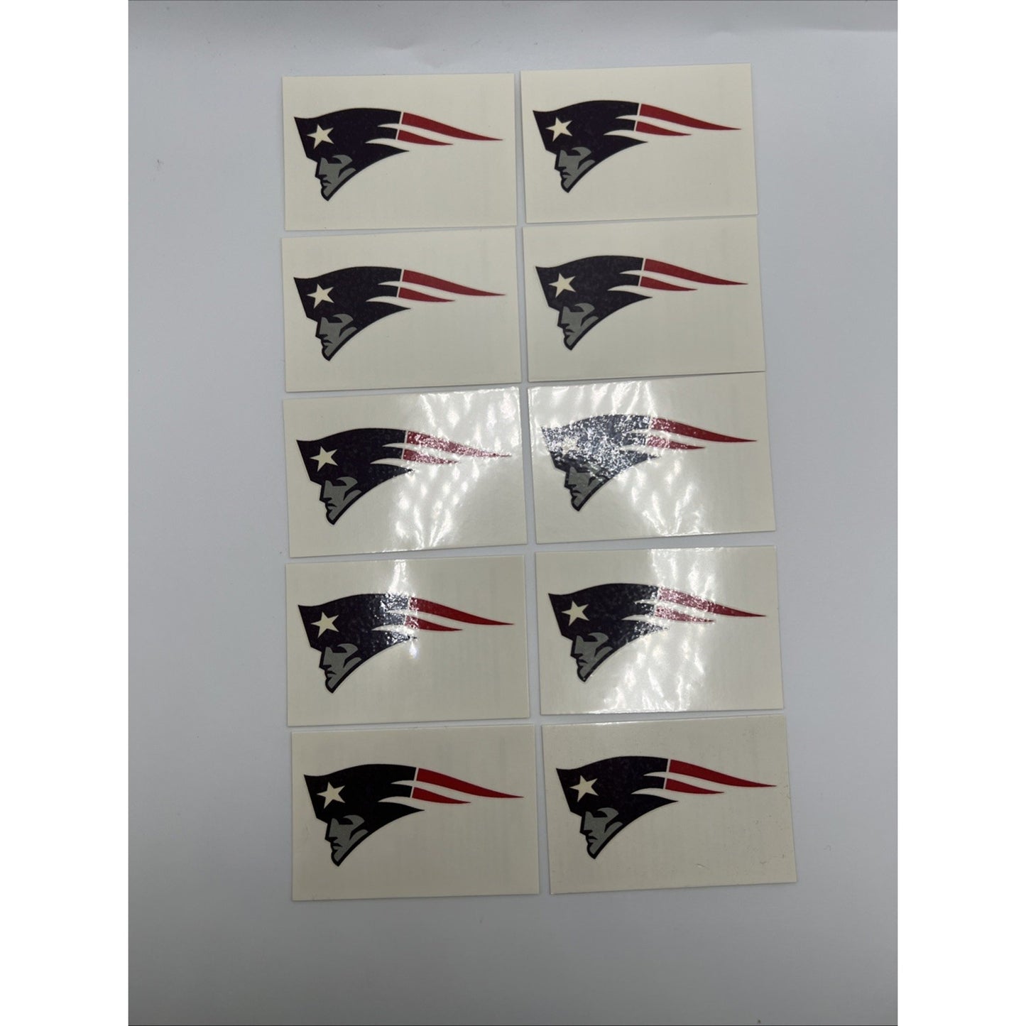 NFL New England Patriots 10 Pack Temporary Tattoos Face & Body Football Tattoo