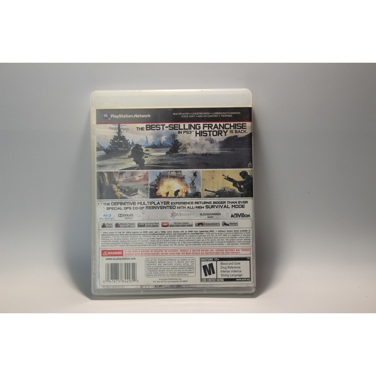 Call of Duty Modern Warfare 3 PlayStation 3 COD MW3 PS3 Video Game Used