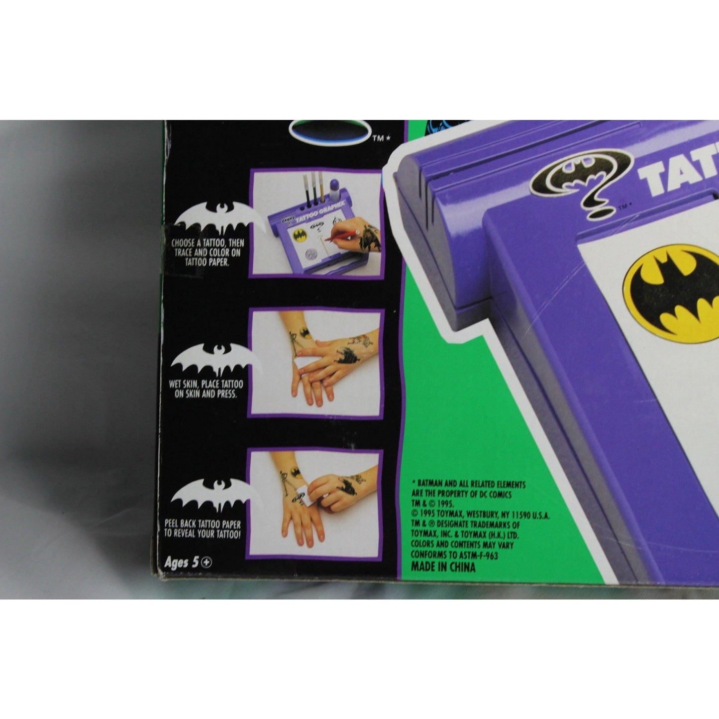 DC Batman Forever Tattoo Graphix 1995 Magic Maker Temporary Sticker Brand New
