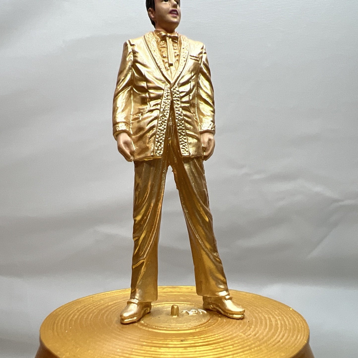 Elvis Presley Gold Mini Figure 3 Inch Ultra Rare Display Piece Mr Hollywood