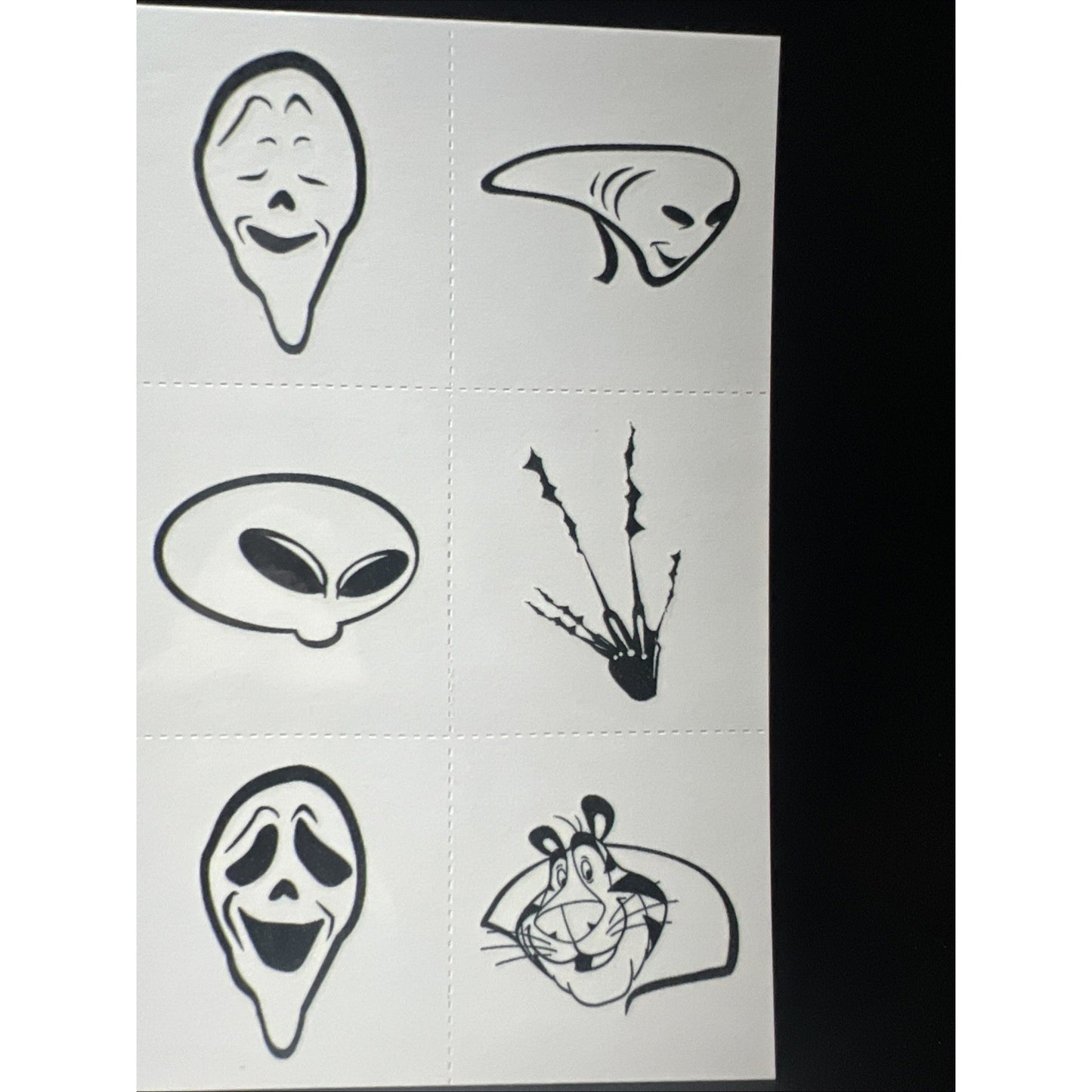 Rare Vintage Kellogg Cereal Temporary Tattoos Halloween Theme Tattoo 6 Pack