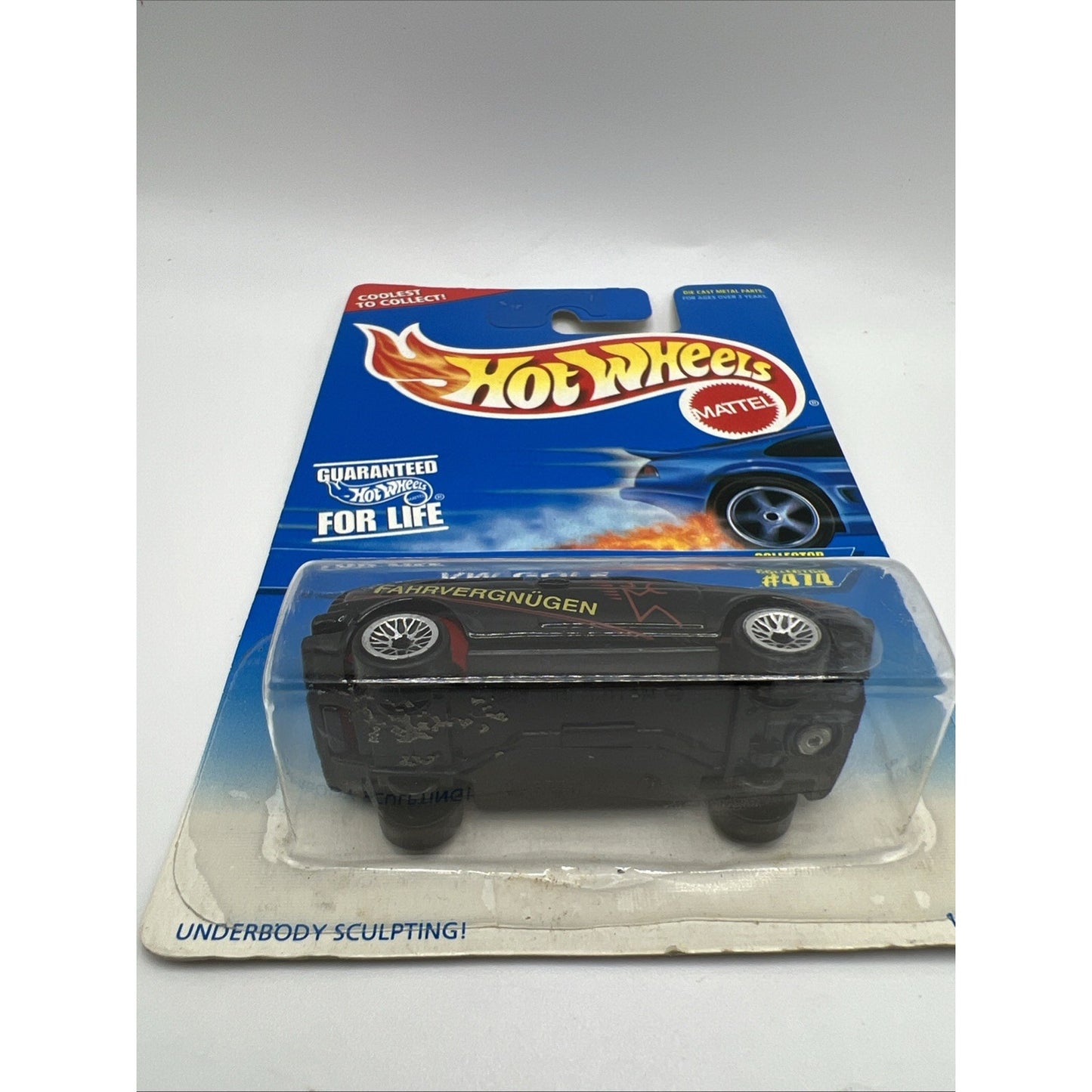 Hot Wheels VW Golf 1995 Mattel Fahrvergnugen Logo Black Toy Car #474 Volkswagen