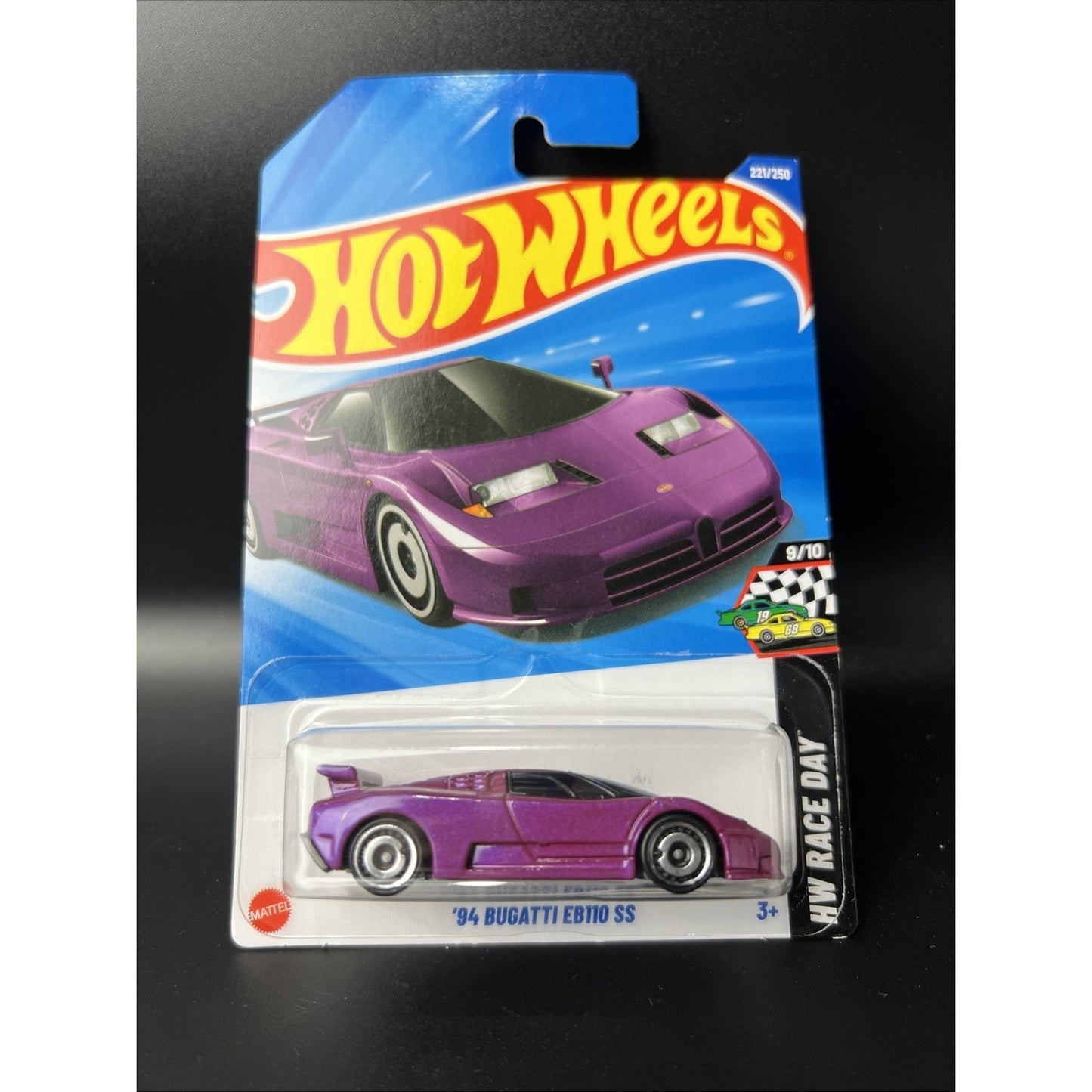 2025 Hot Wheels 94 Bugatti EB110 SS Purple 1994 Super Car HW Race Day 9/10