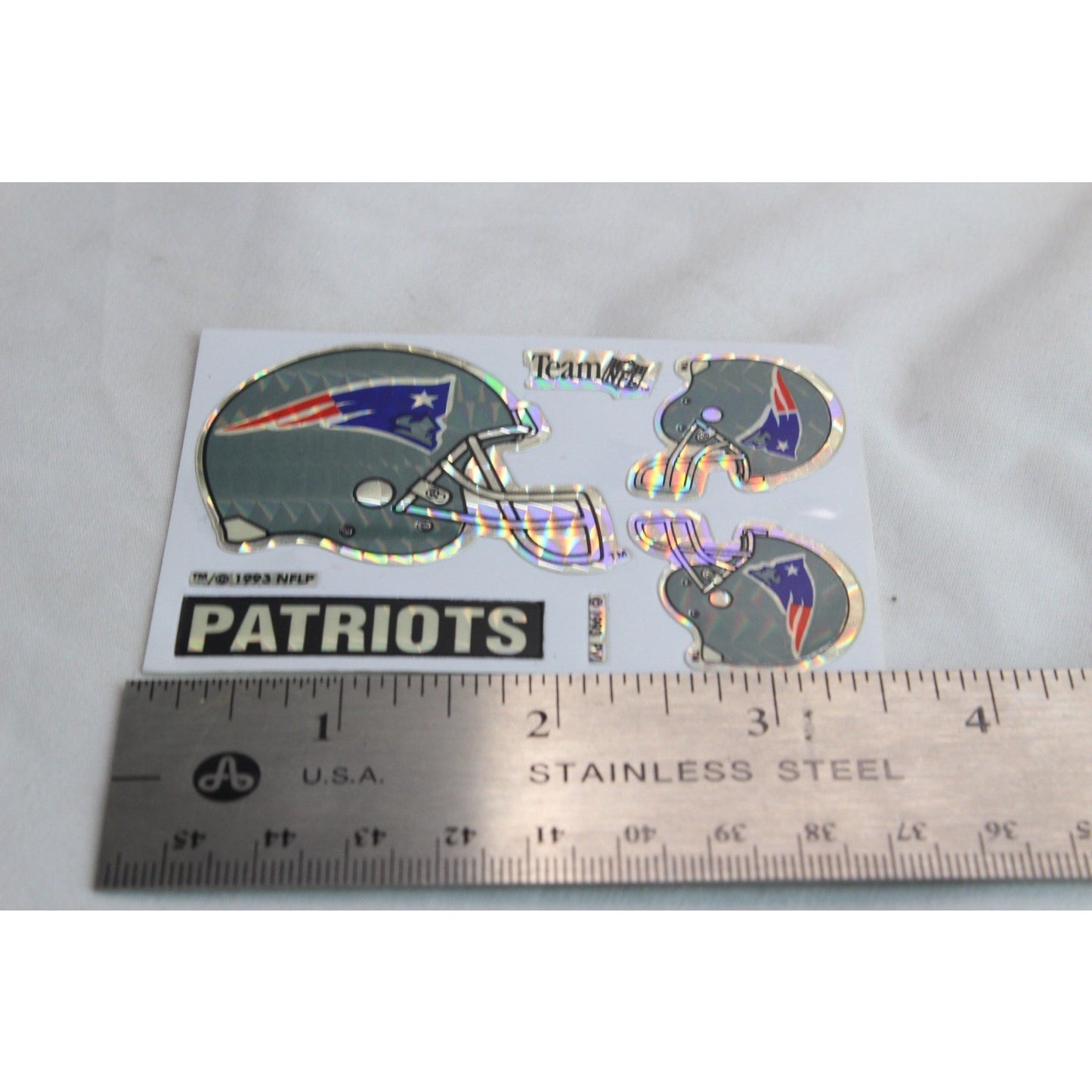 Vintage Prism Sticker 1993 NFL Vending Machine New England Patriots Football