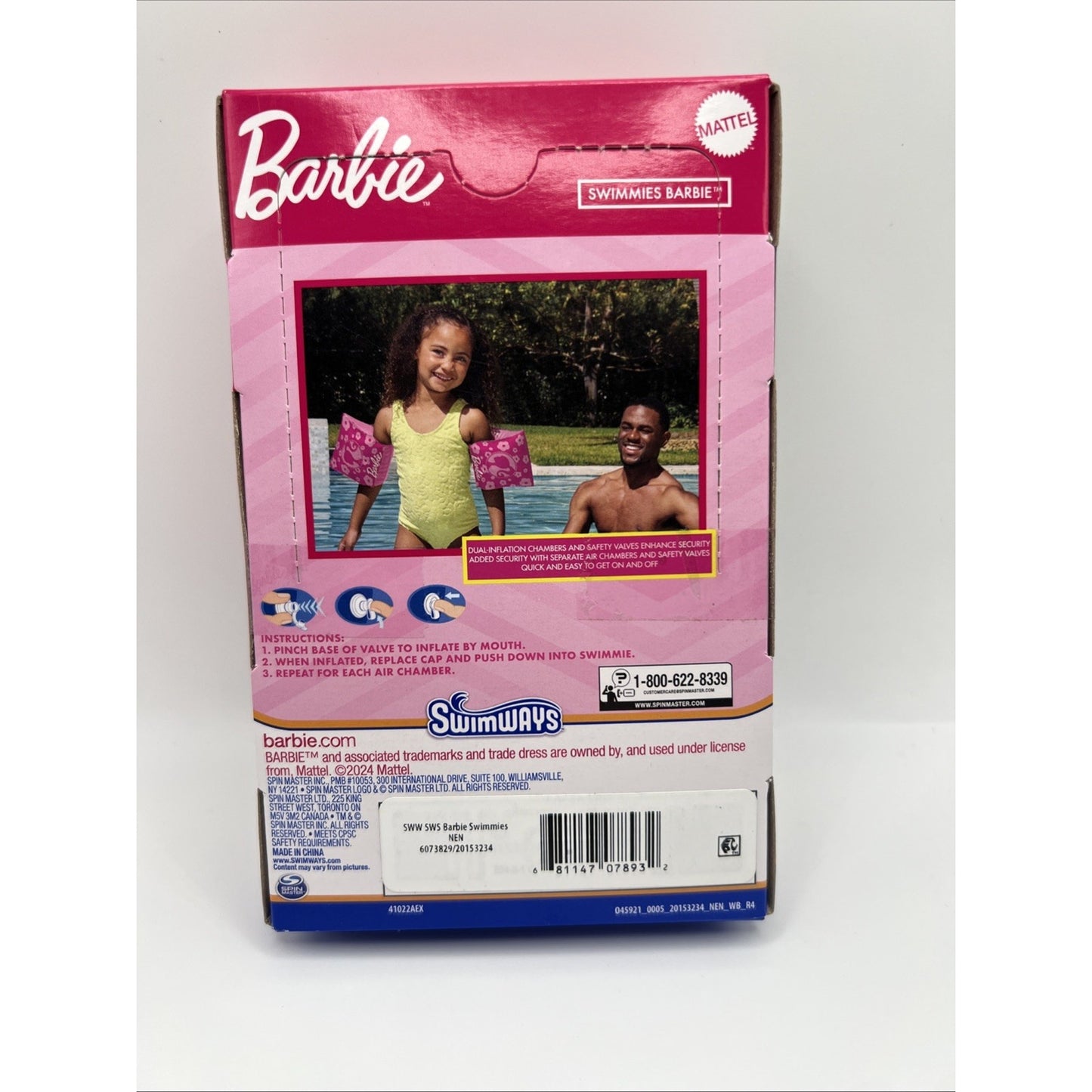 Barbie SwimWays Swimmies Floaties 3-5 Years Pool Swim Help New Sealed Mattel