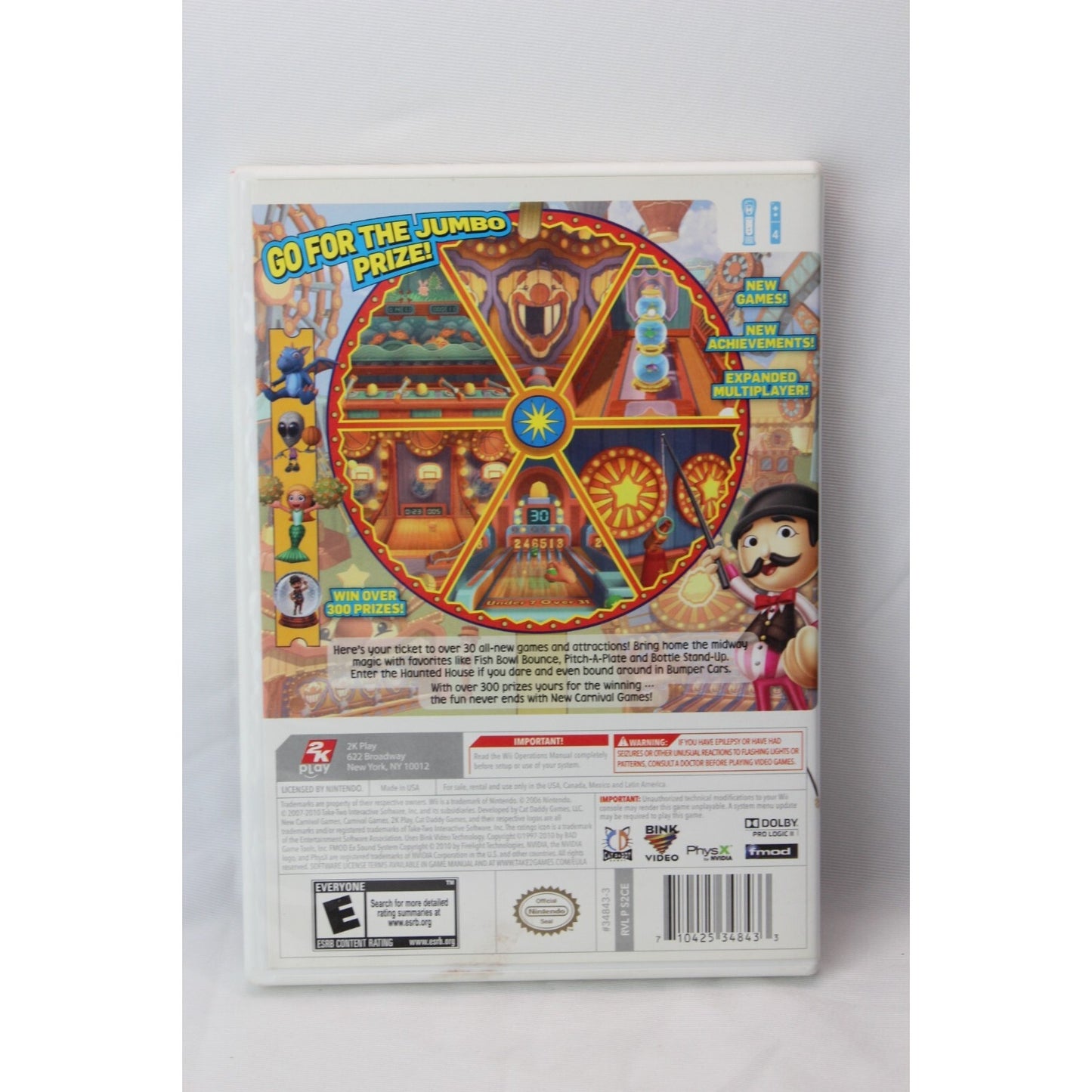 New Carnival Games Nintendo Wii Tested Video Game Used